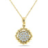 Diamond Cluster Gold Reef Necklace 10k Yellow Gold (1/6 CTW)